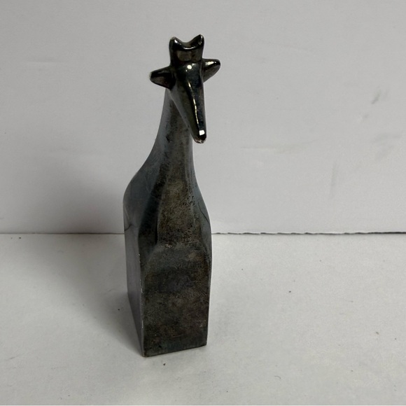 Dansk Designs Giraffe EP Zinc Paperweight Vintage MCM Dark Tarnished - Picture 3 of 6